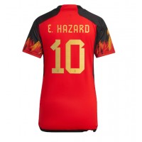 Belgien Eden Hazard #10 Hemmatröja Kvinnor VM 2022 Korta ärmar